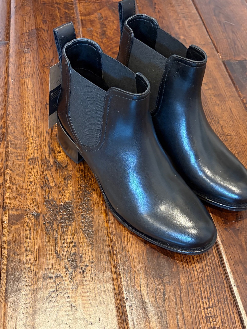Cole Haan Black Leather Chelsea Ankle Boots